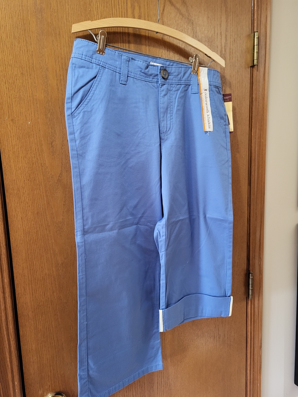 Lee Women's Riviera Blue Capris - Cuffed Casual Pants